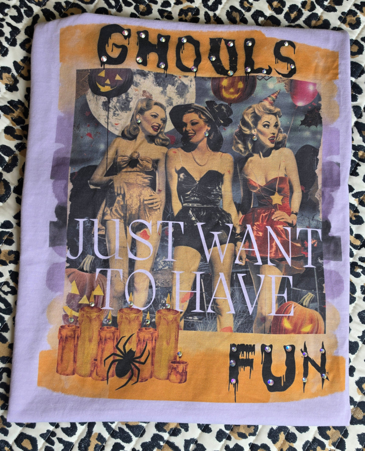 Ghouls Just Want to Have Fun Crystal T-Shirt